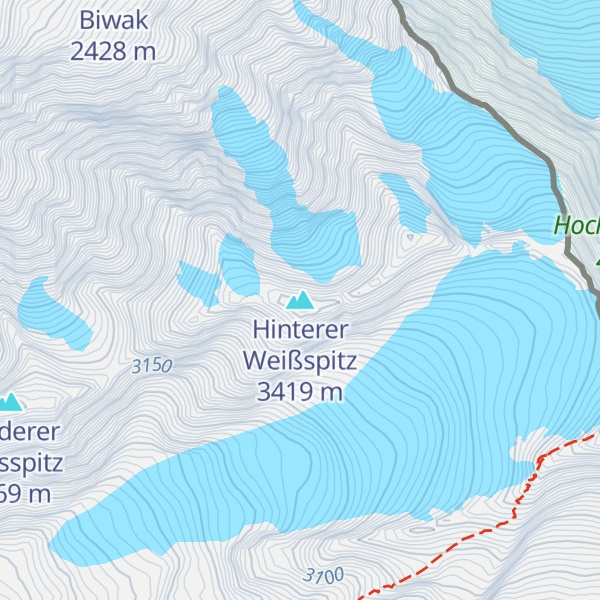 Map of Hinterer Weißspitz