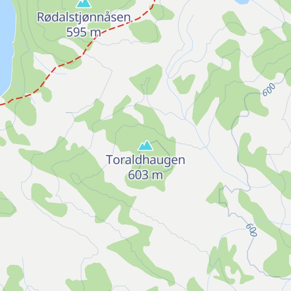 Map of Toraldhaugen