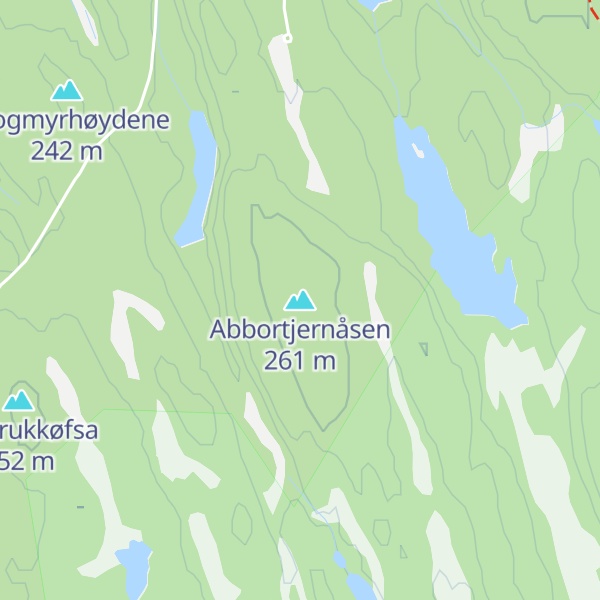 Map of Abbortjernåsen