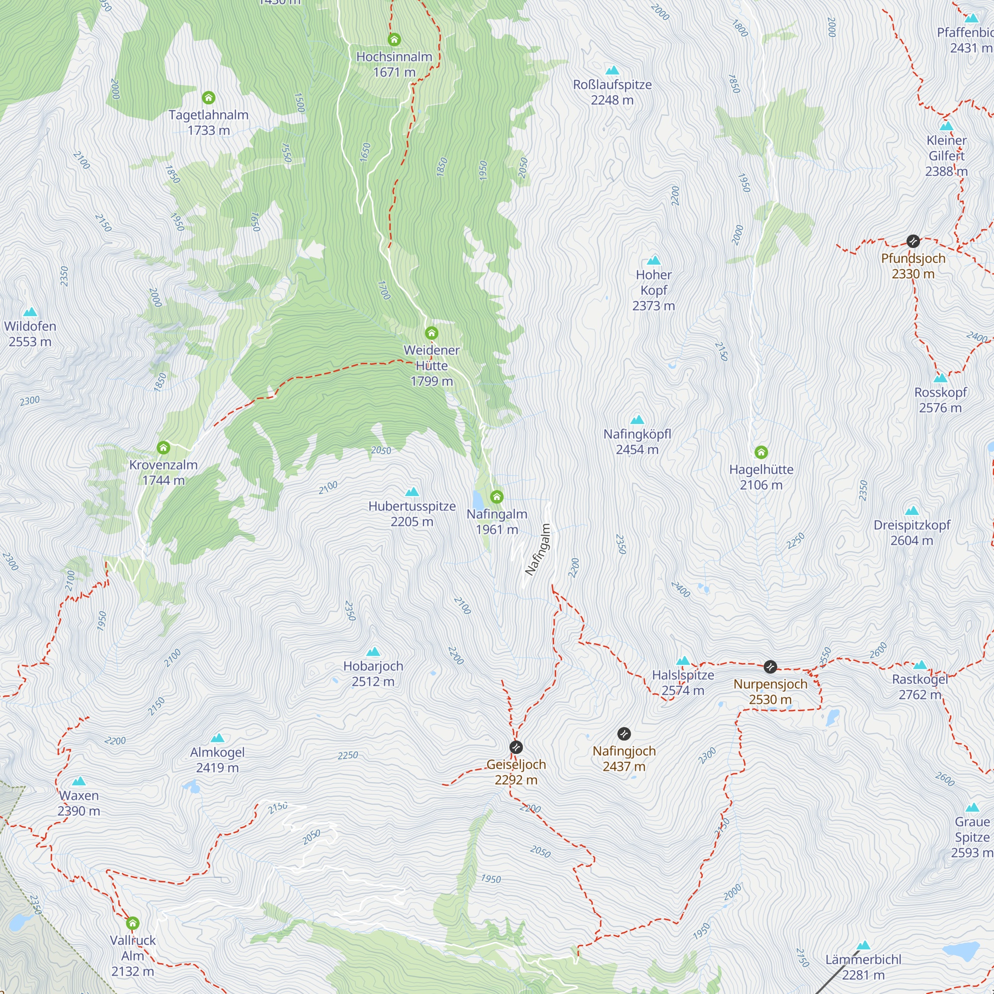 Nafingalm map