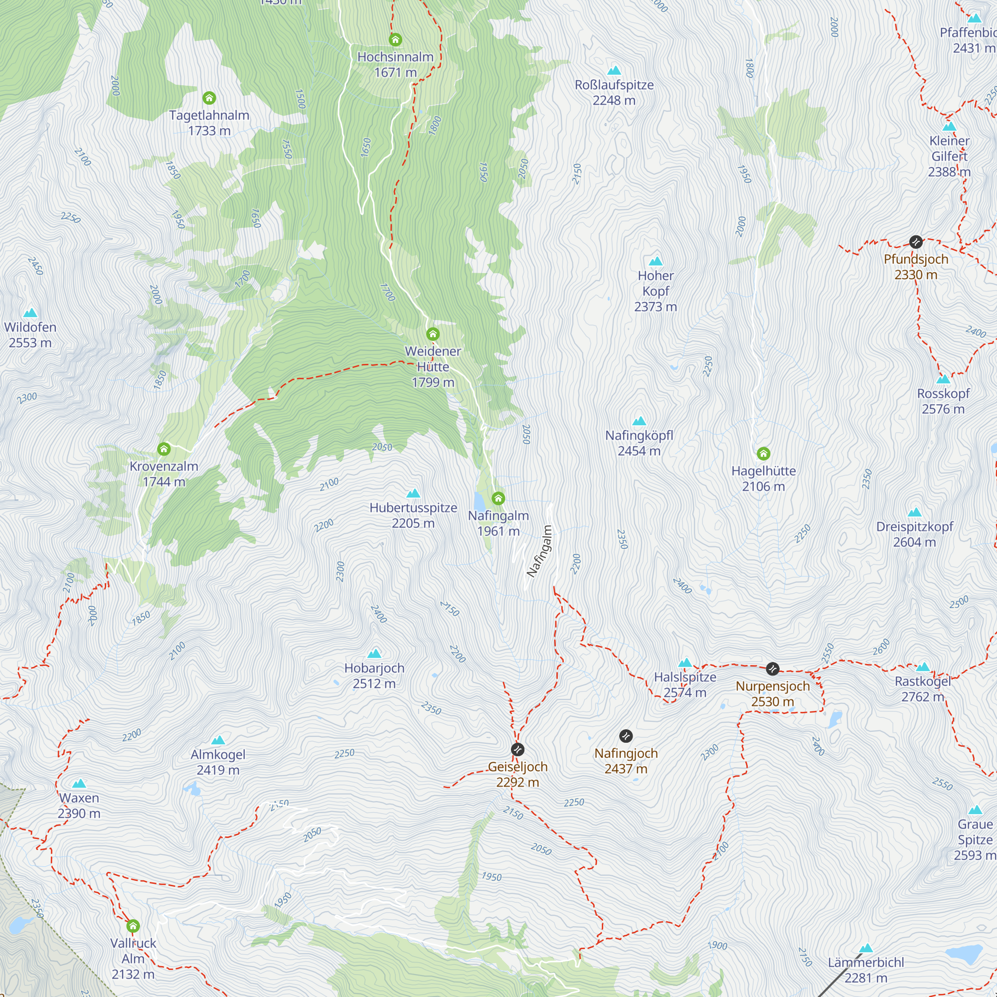 Nafingalm map