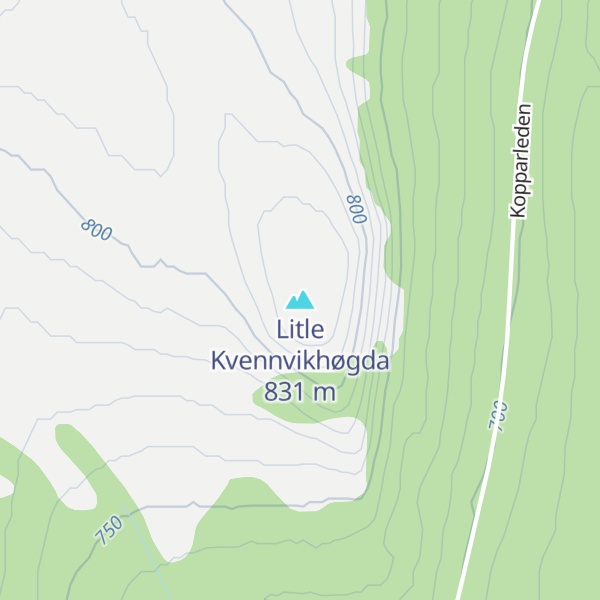 Map of Litle Kvennvikhøgda