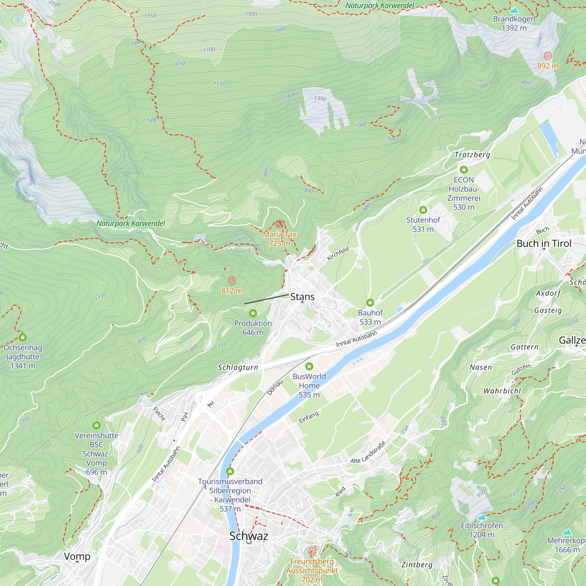 Hotel Schwarzbrunn map