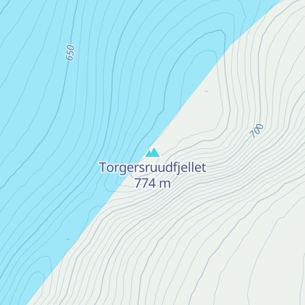 Map of Torgersruudfjellet