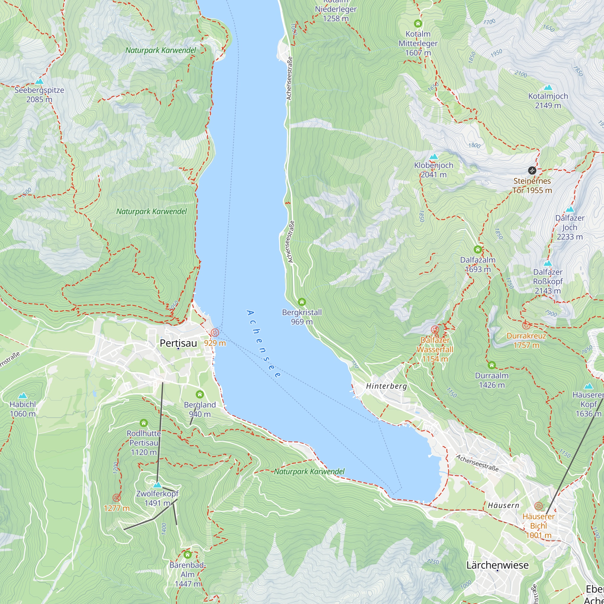 Bergkristall map