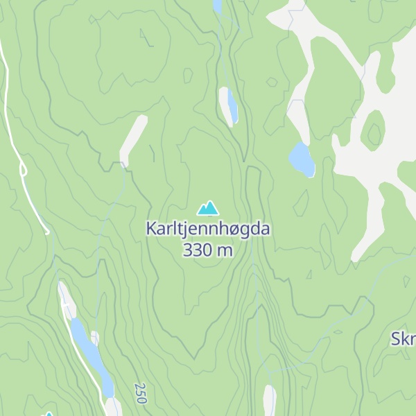 Map of Karltjennhøgda