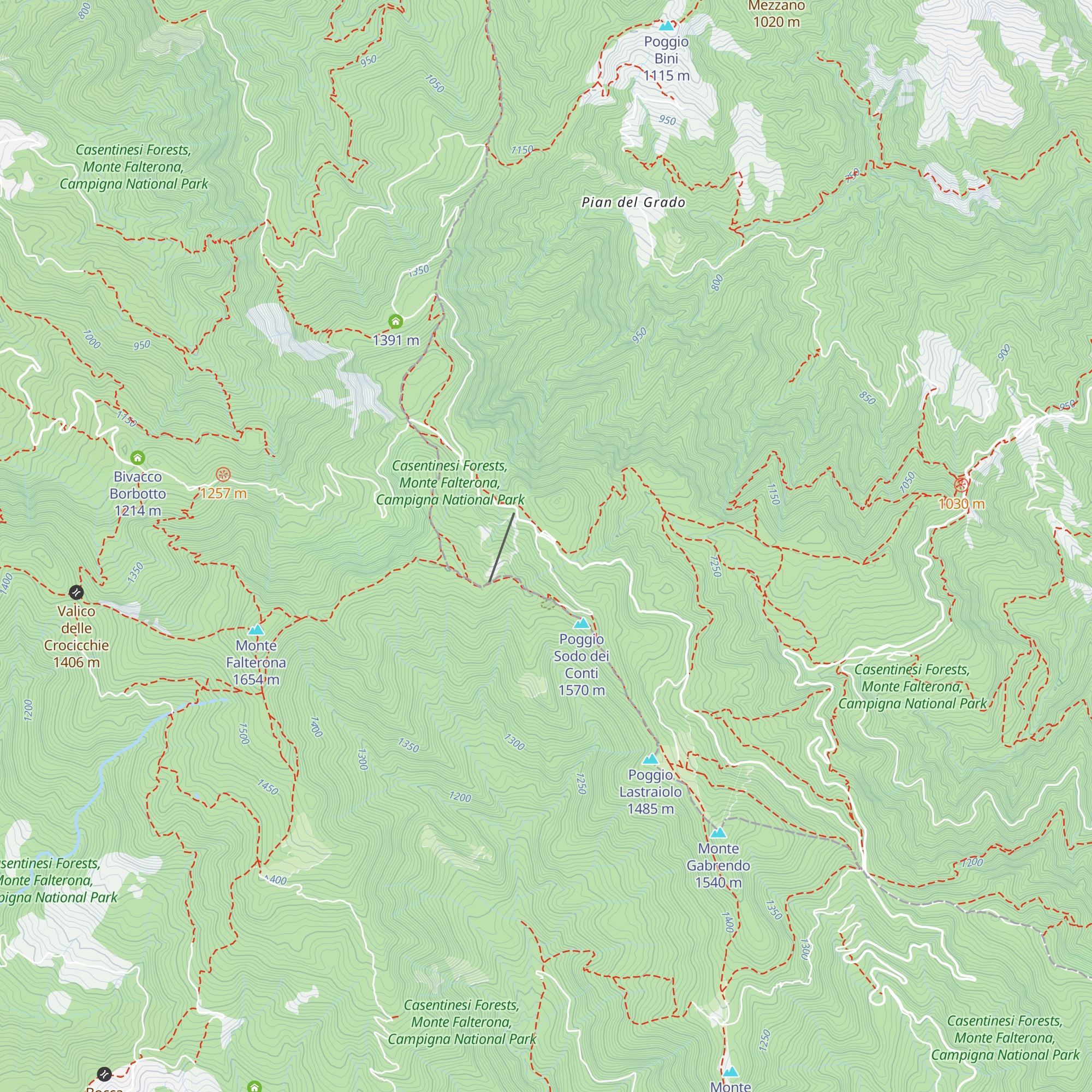 Rifugio Fangacci map