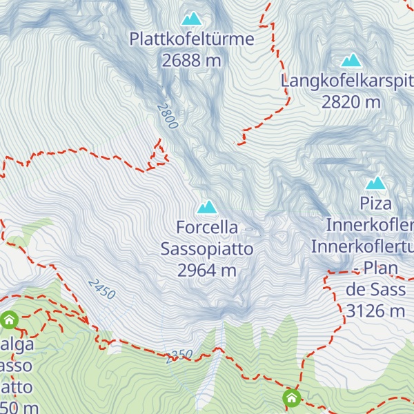 Map of Forcella Sassopiatto