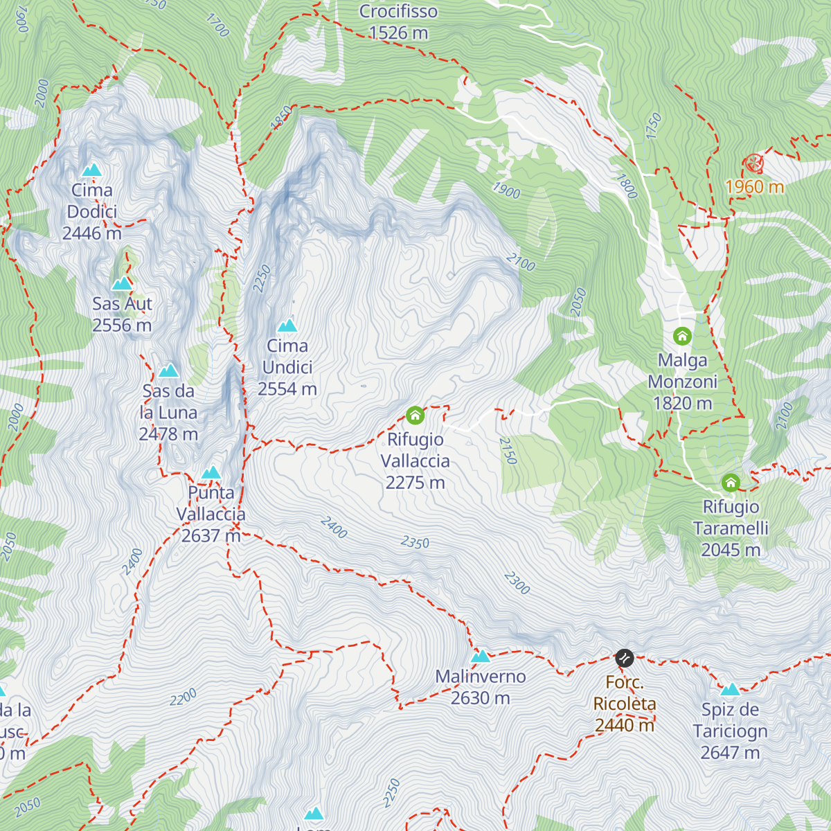 Rifugio Vallaccia map