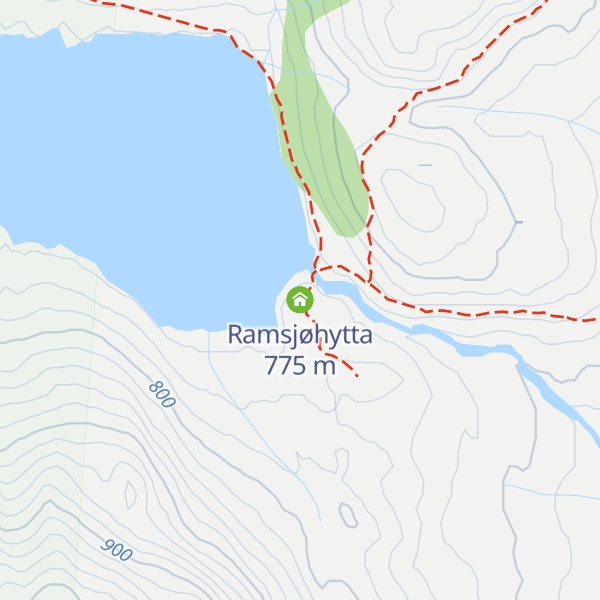 Map of Ramsjøhytta