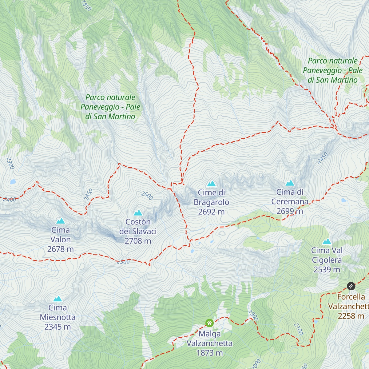Bivacco Aldo Moro map