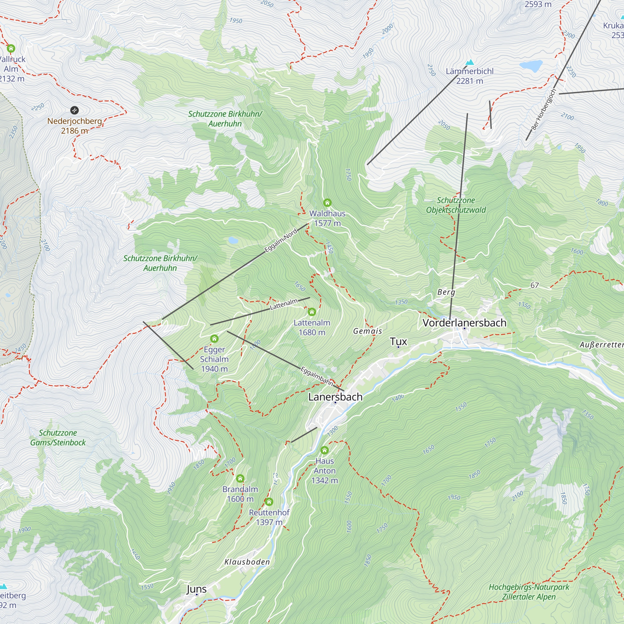 Lattenalm map