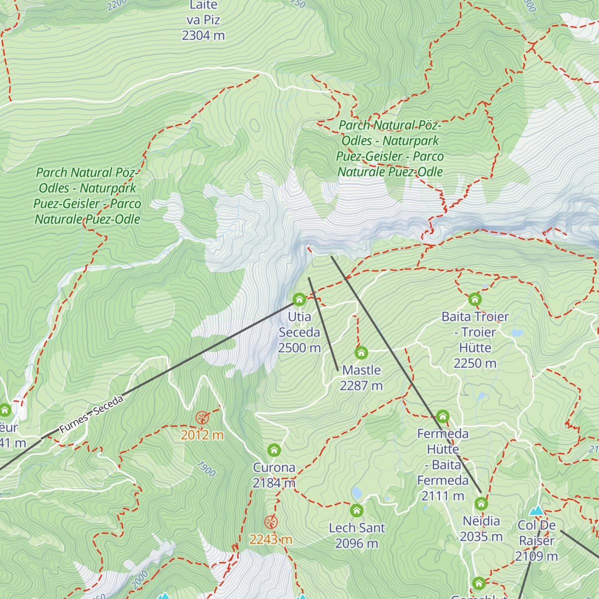 Utia Seceda map