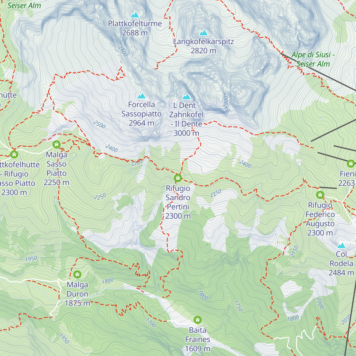 Rifugio Sandro Pertini map