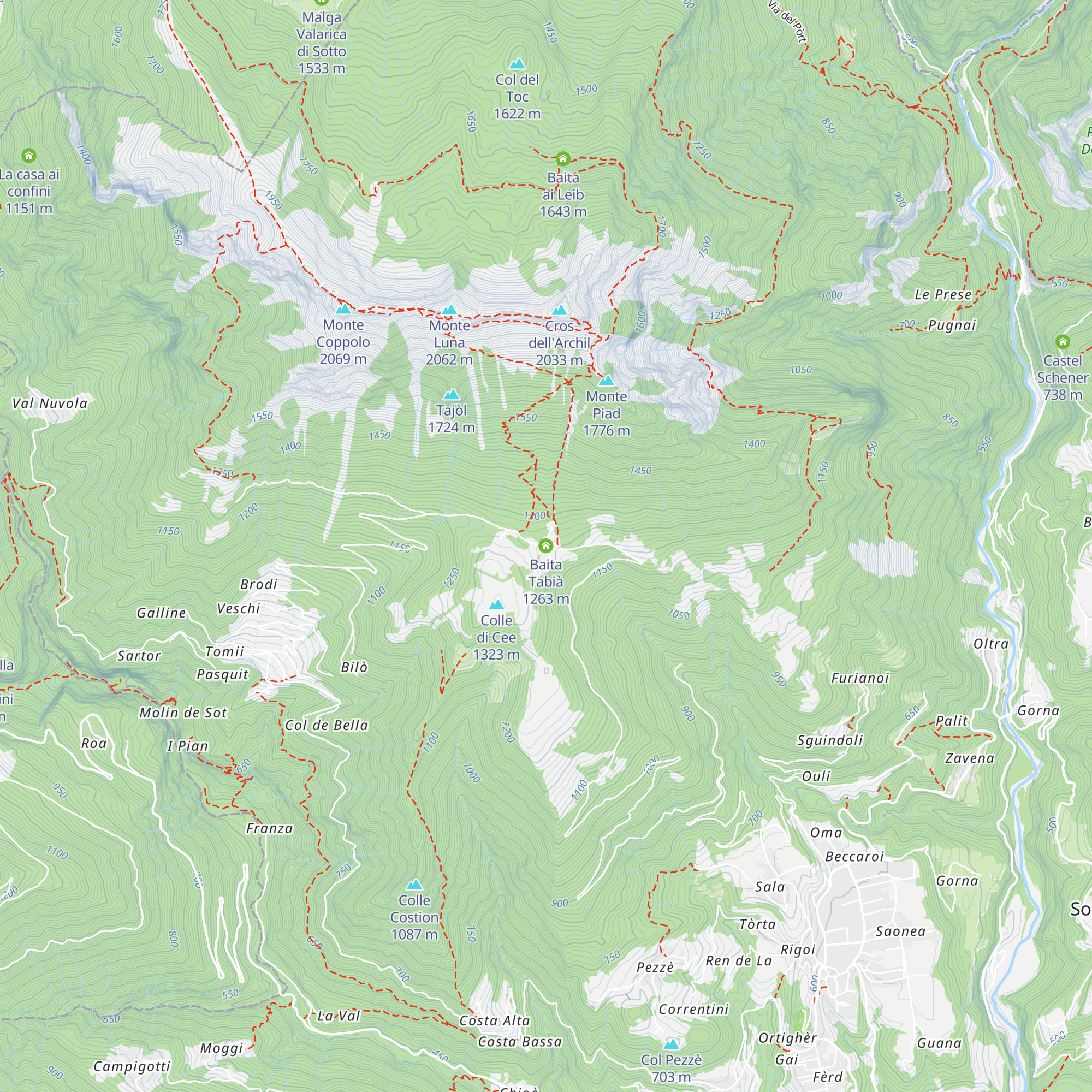 Baita Tabià map