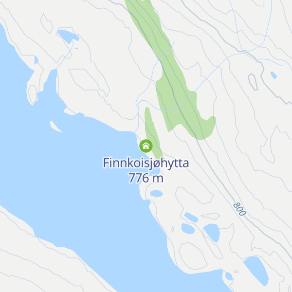 Map of Finnkoisjøhytta