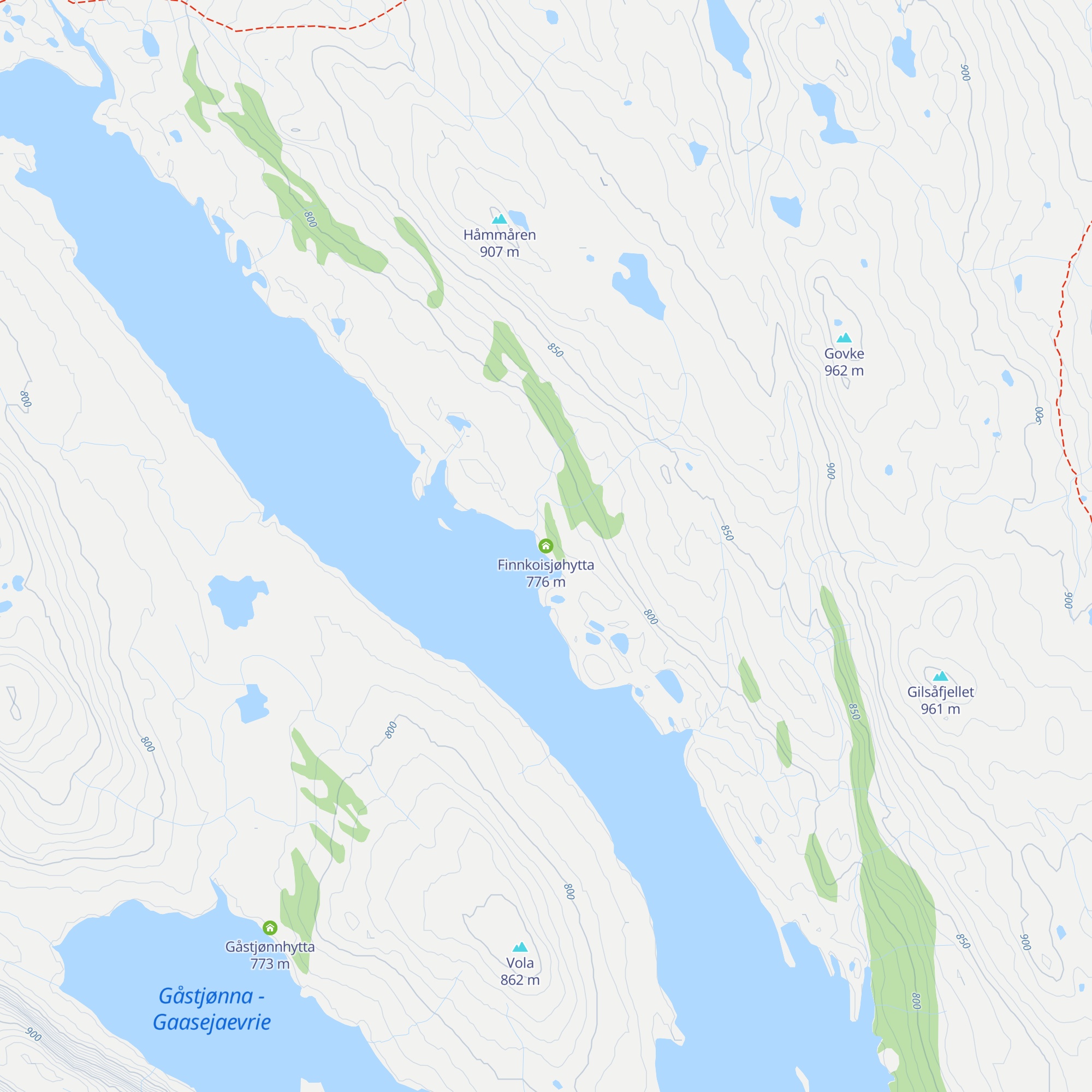 Finnkoisjøhytta map