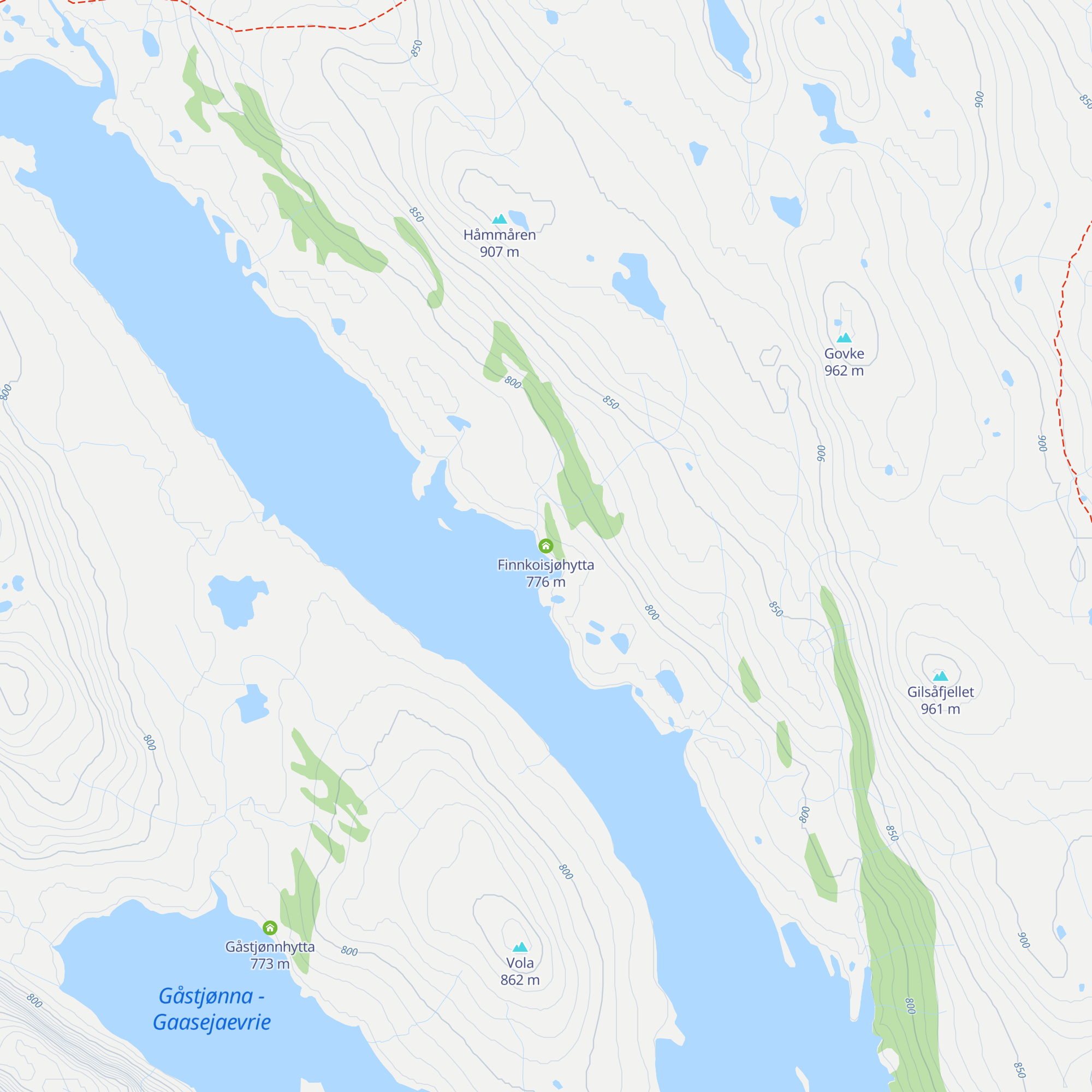 Finnkoisjøhytta map