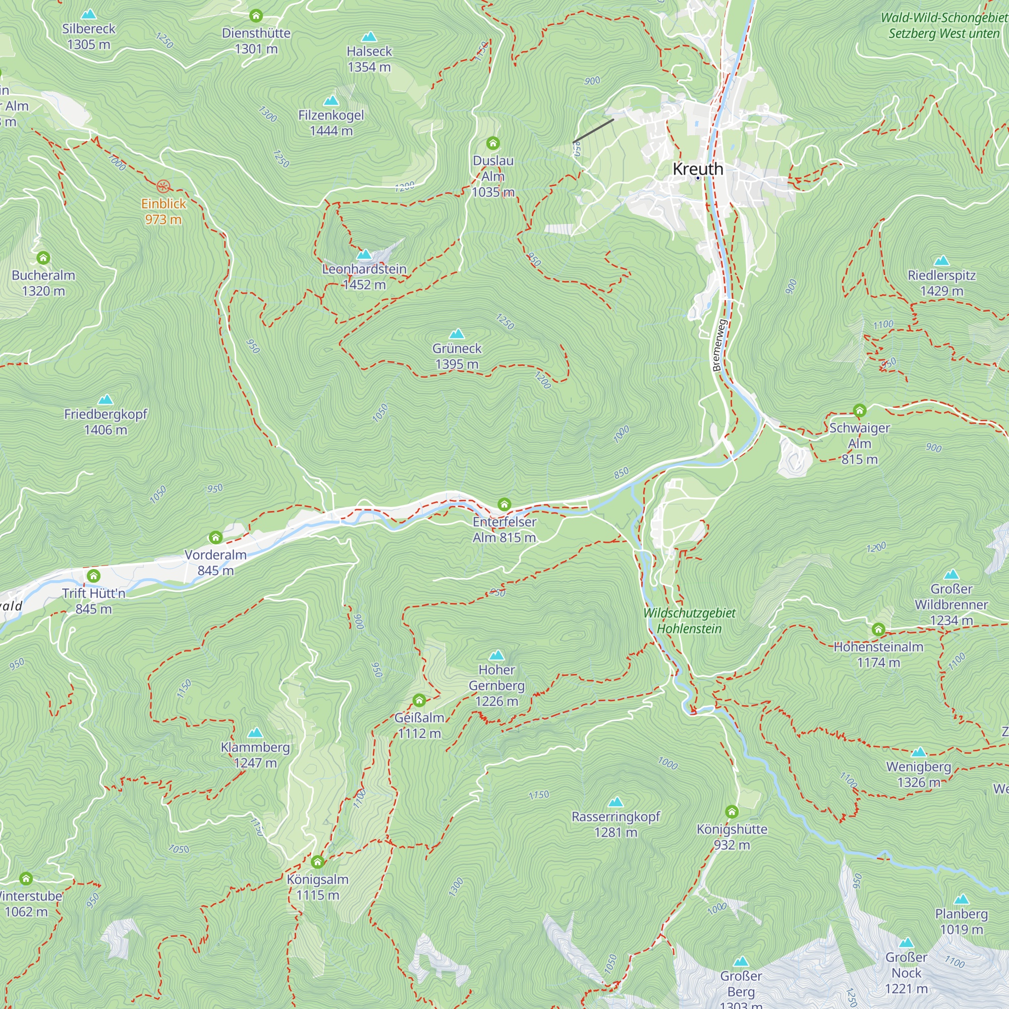 Enterfelser Alm map