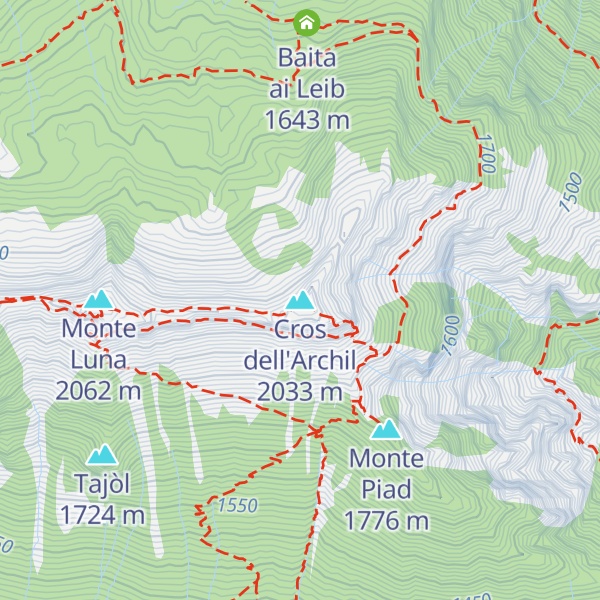 Map of Cros dell'Archil