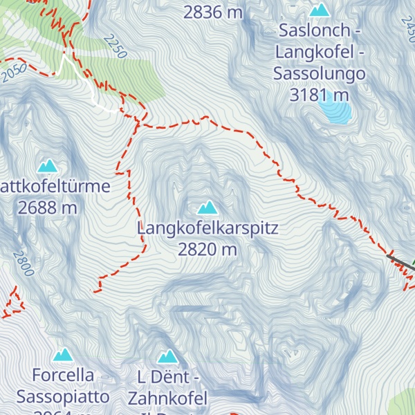 Map of Langkofelkarspitz