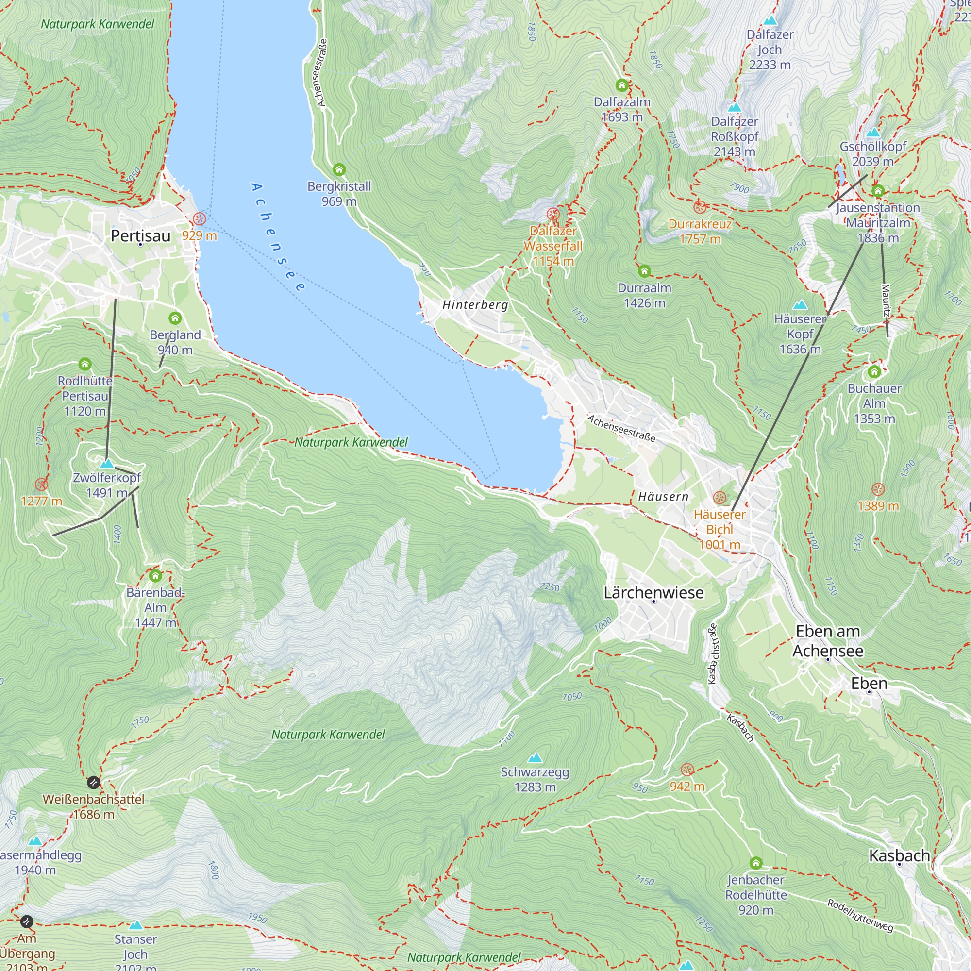 Achensee Schiffstation map