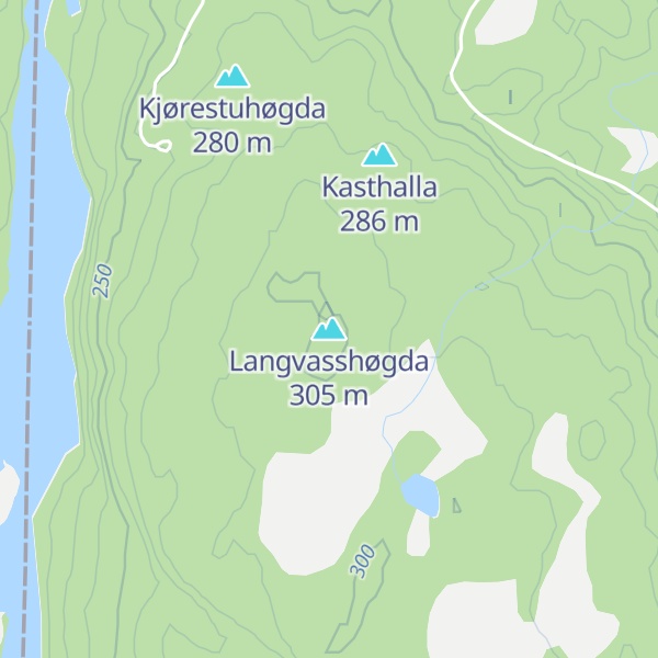 Map of Langvasshøgda