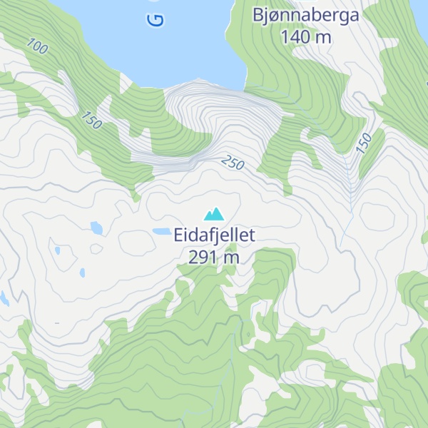 Map of Eidafjellet