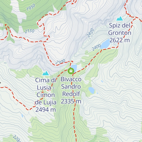 Map of Bivacco Sandro Redolf