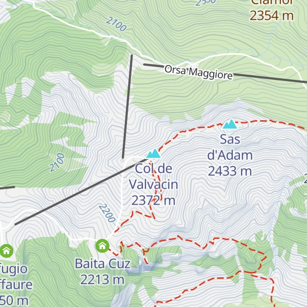 Map of Col de Valvacin