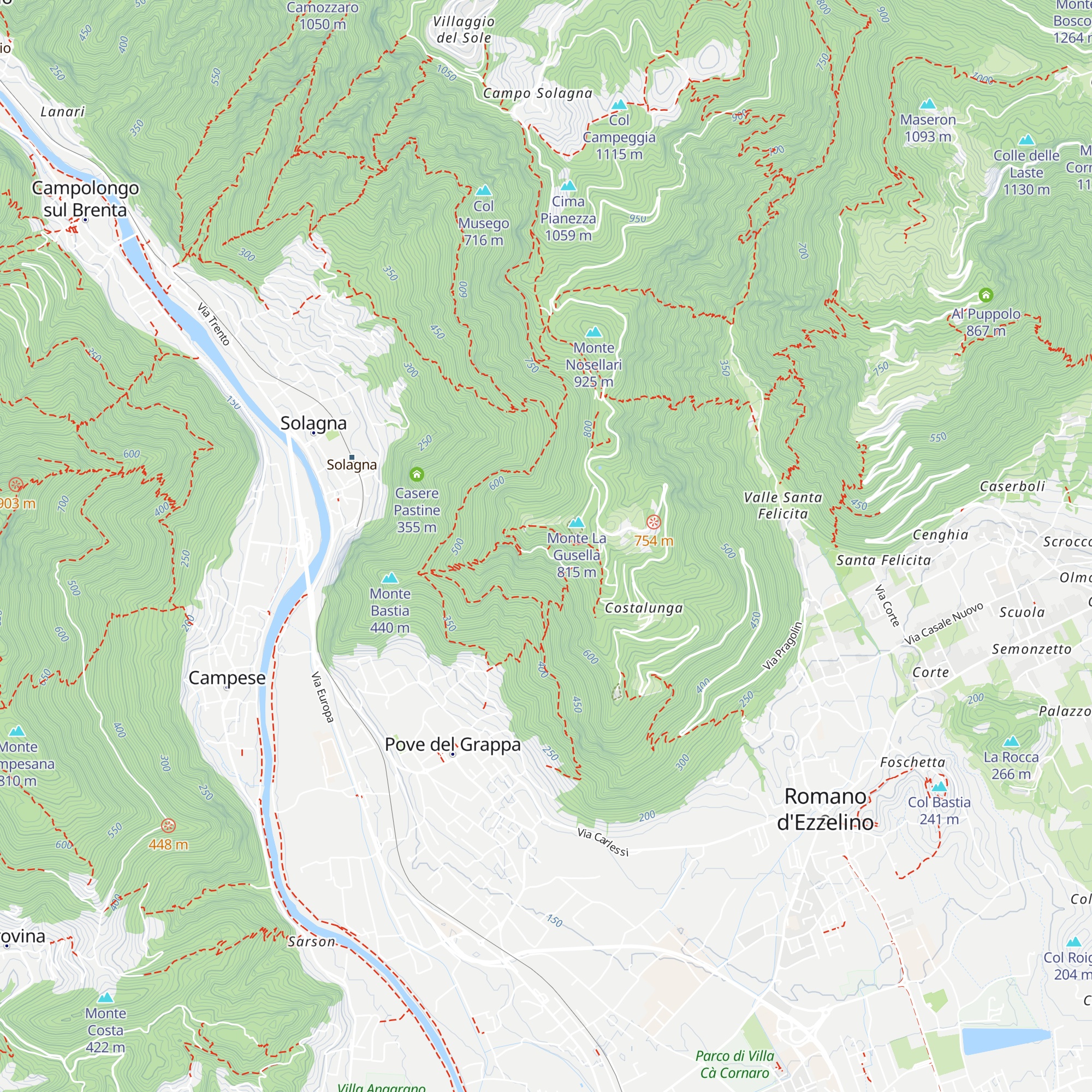 cristo della sorgente map
