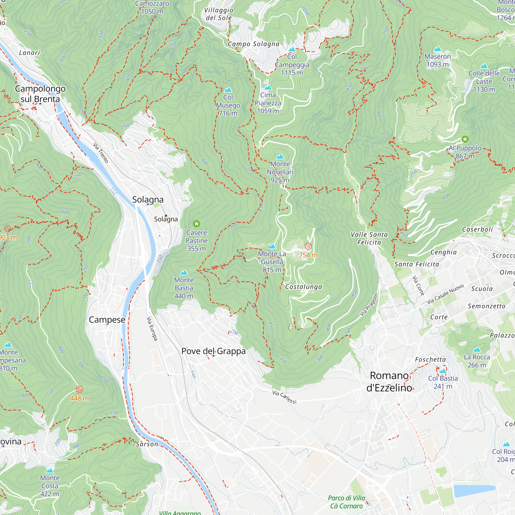 cristo della sorgente map
