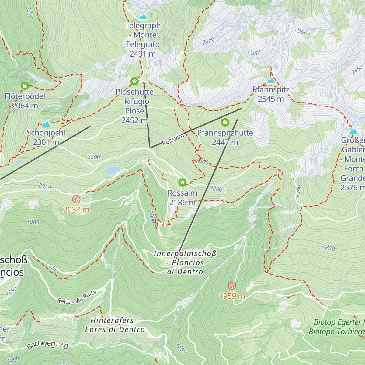 Rossalm map