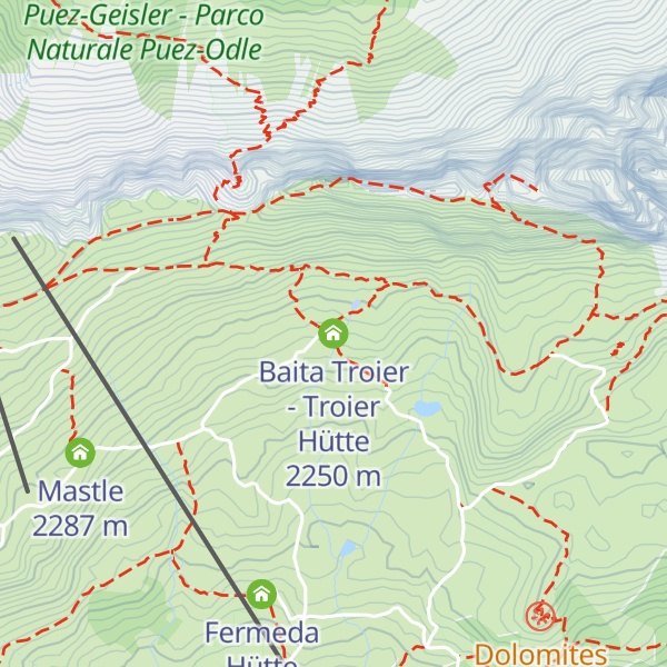 Map of Baita Troier - Troier Hütte