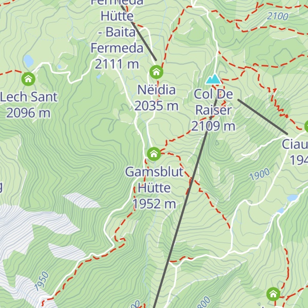 Map of Gamsblut Hütte