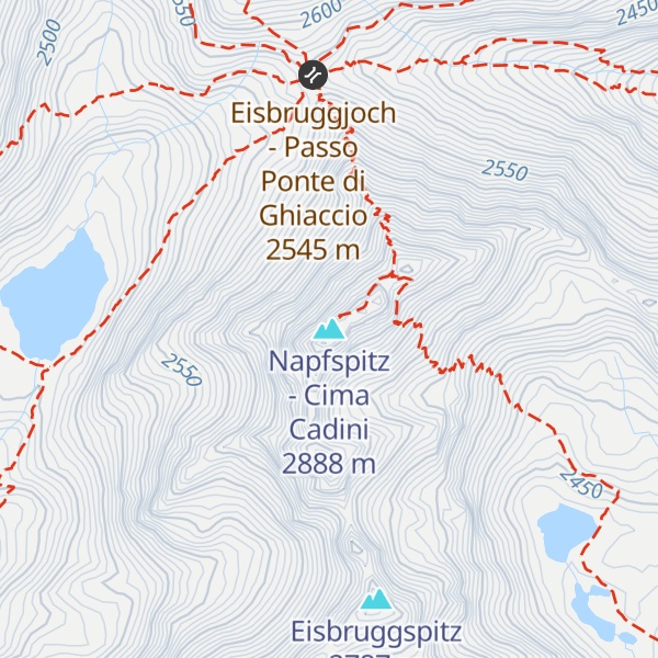 Map of Napfspitz - Cima Cadini
