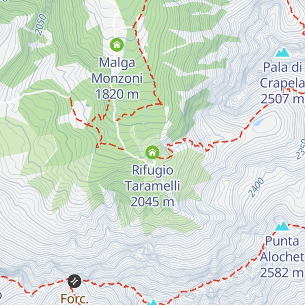 Map of Rifugio Taramelli