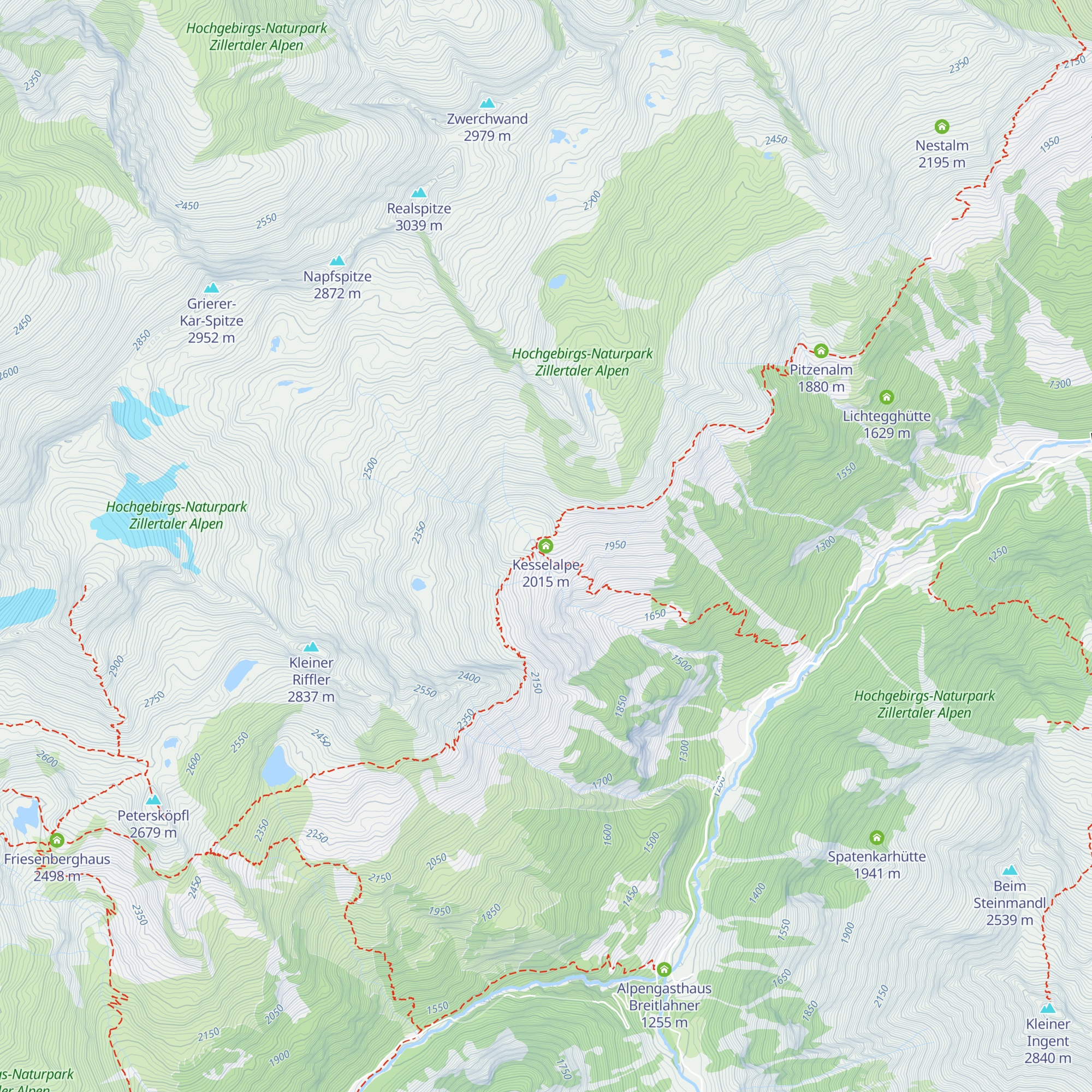 Kesselalpe map