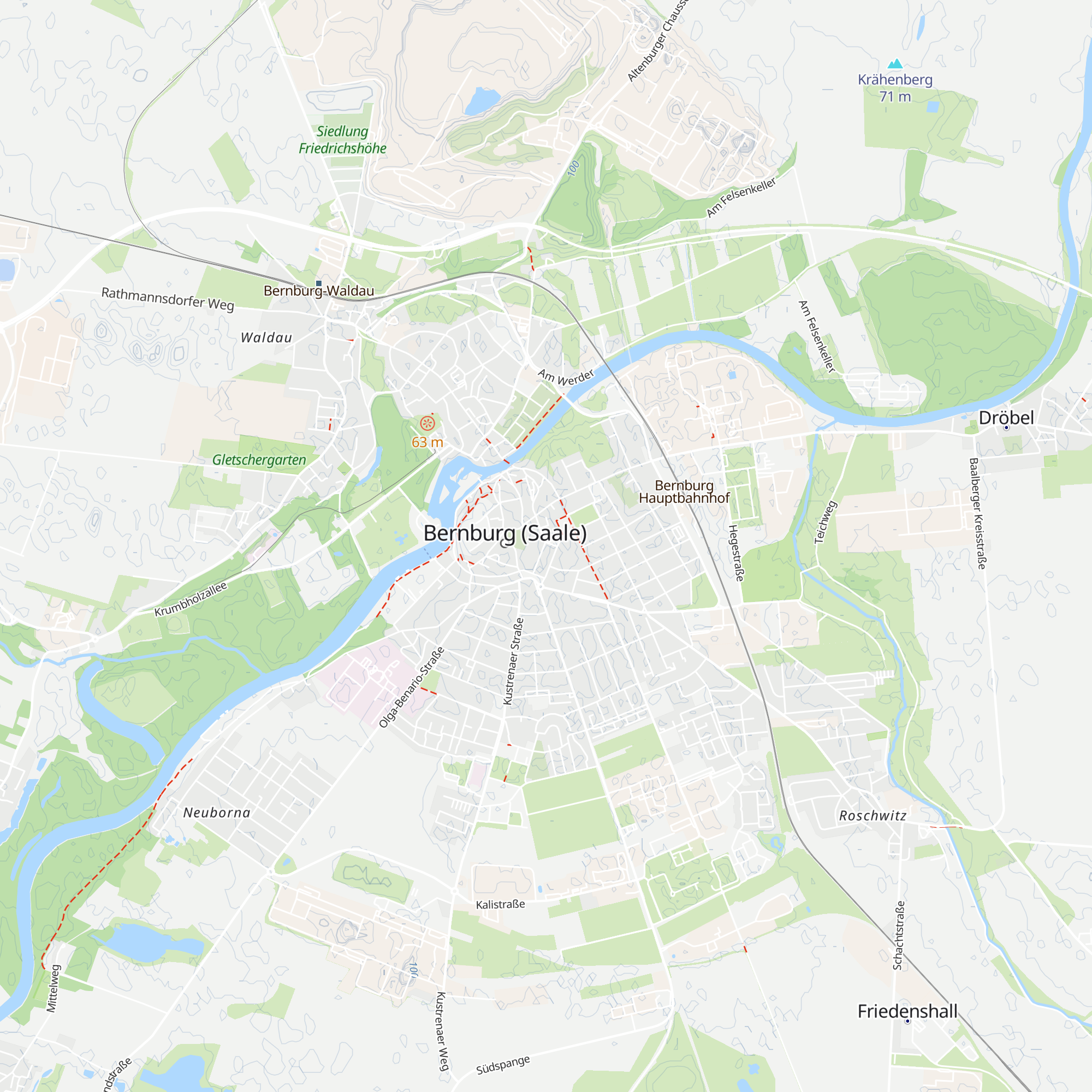 Touristinformation Bernburg map