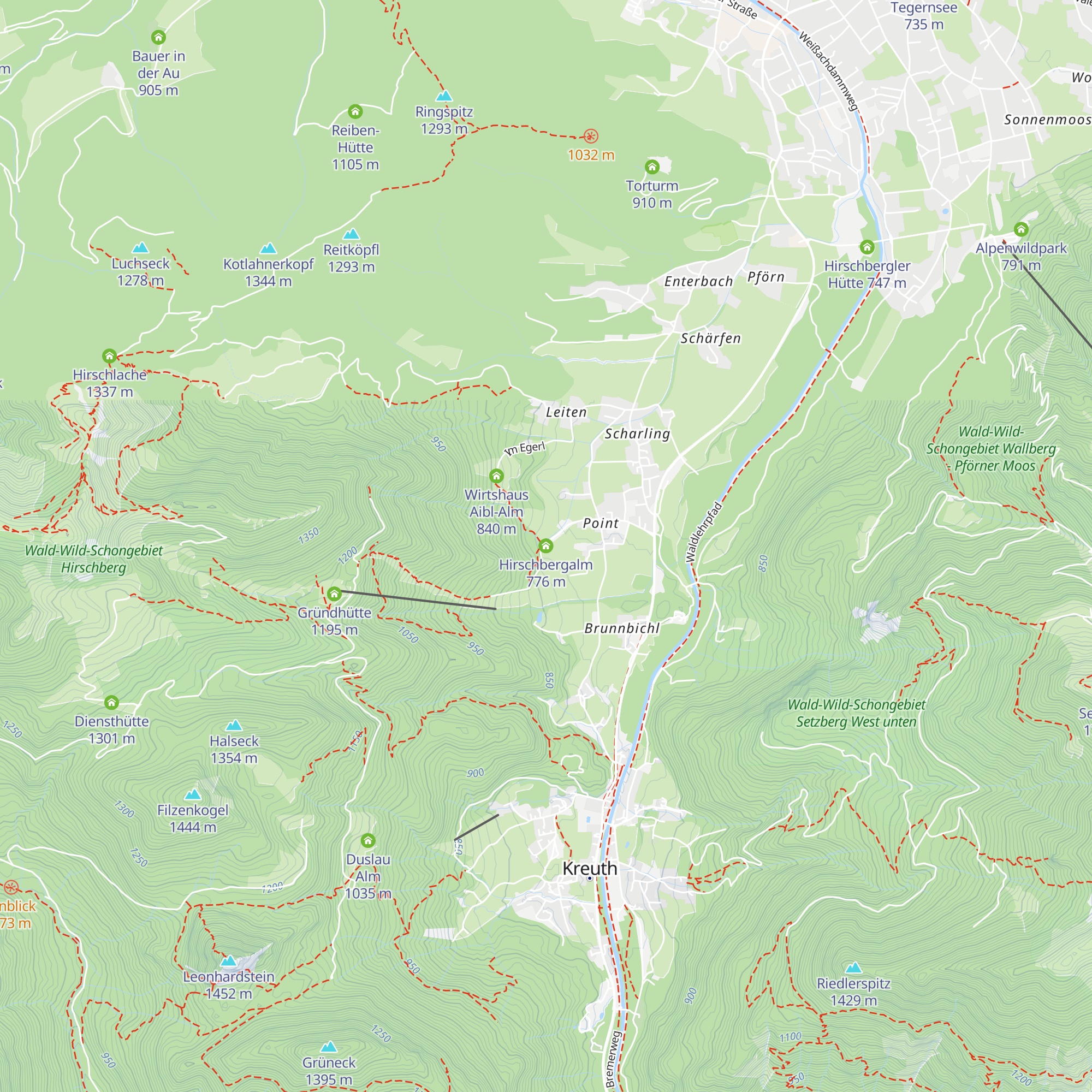 Hirschbergalm map