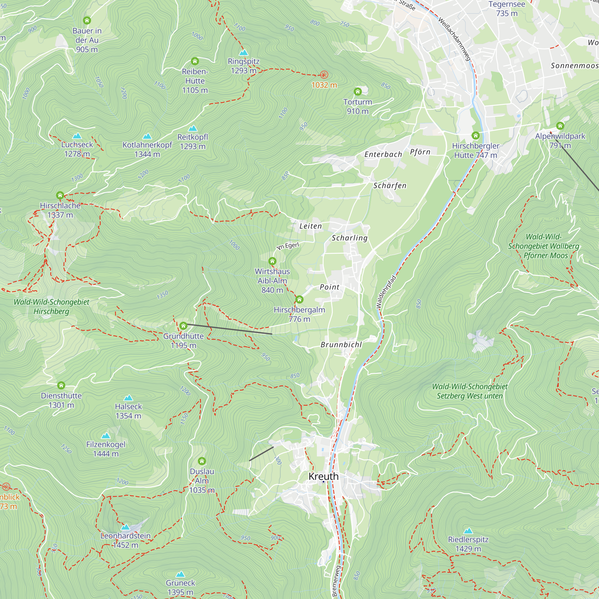 Hirschbergalm map