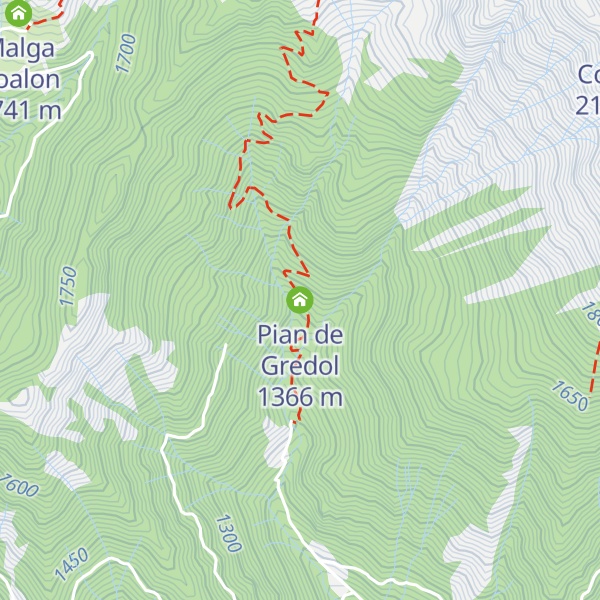 Map of Pian de Gredol
