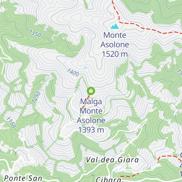 Map of Malga Monte Asolone
