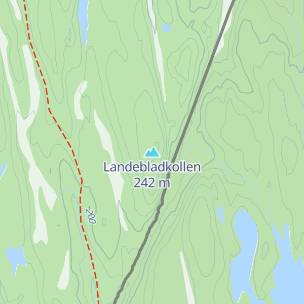 Map of Landebladkollen
