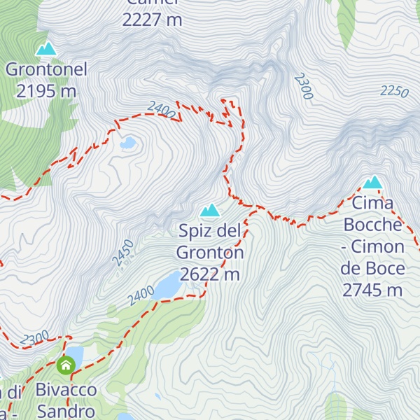 Map of Spiz del Gronton