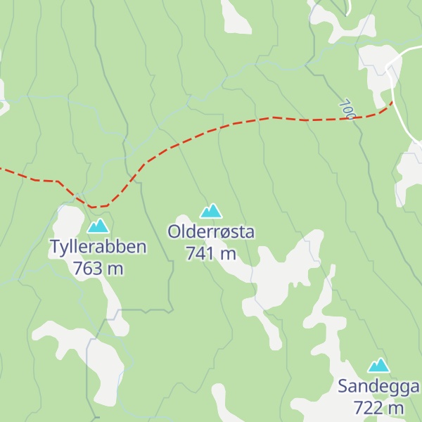 Map of Olderrøsta