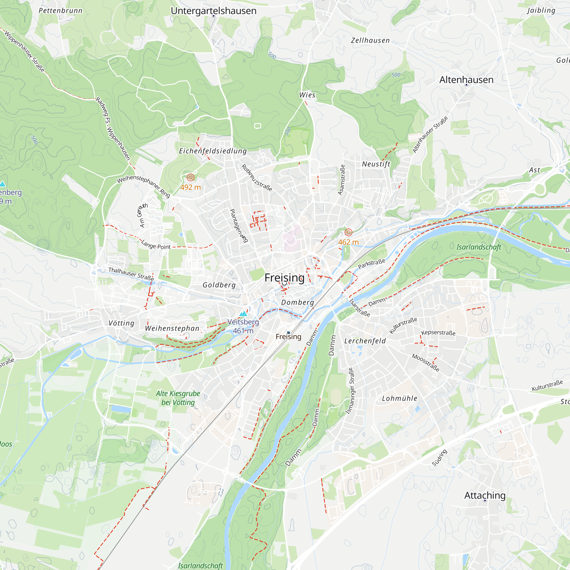 Touristinfo Freising map
