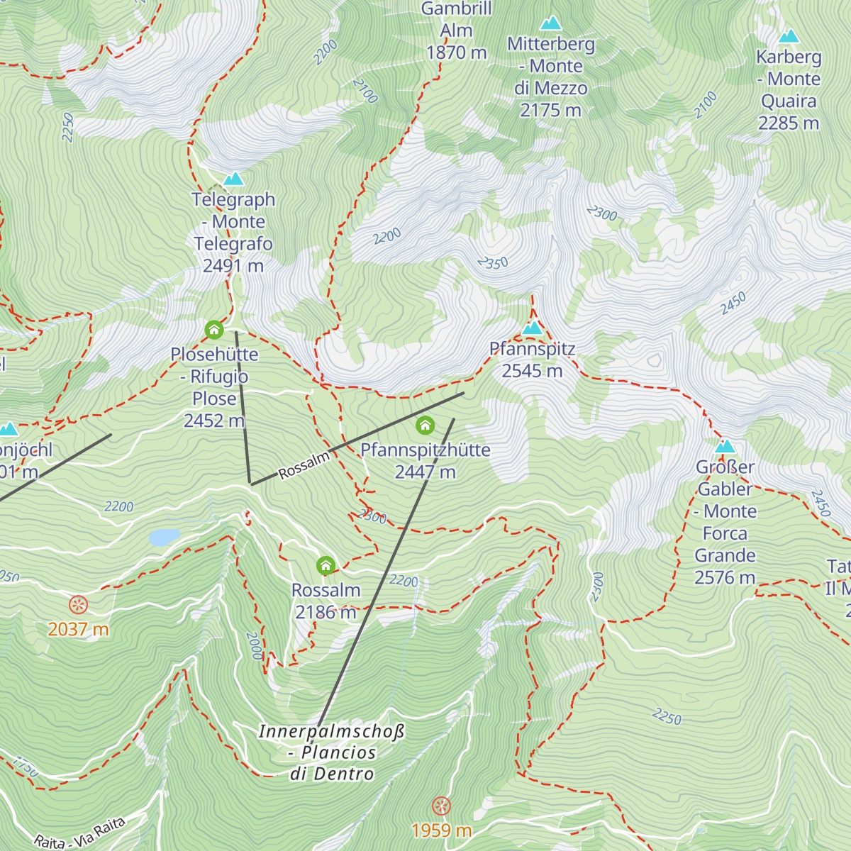 Pfannspitzhütte map