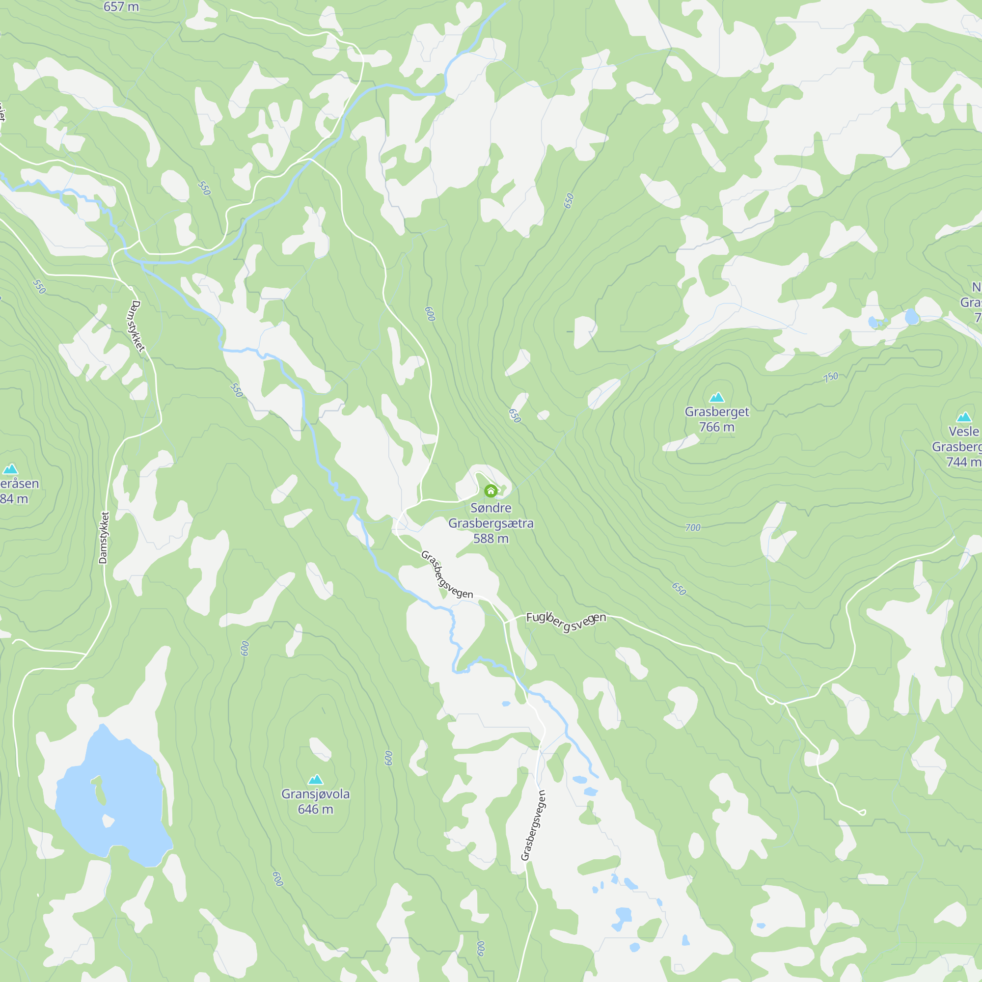 Søndre Grasbergsætra map