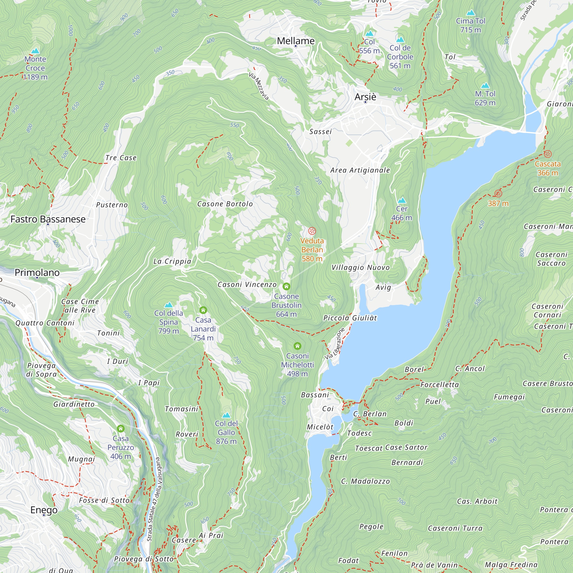 Casone Brustolin map